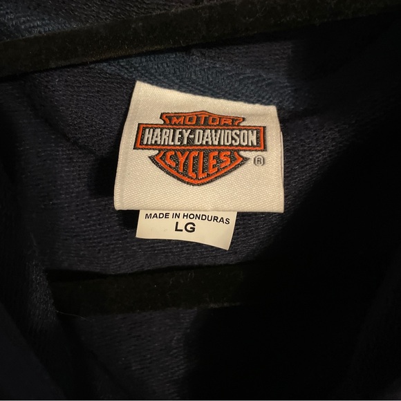 Harley Davidson Sleevless Hoodie Black Sz L Orchard Park, NY Southtowns Buffalo - Picture 3 of 7